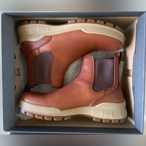 Ecco Women's Shape Sculpted Motion 35 Slouchy Knee-high Boot, NWT 8.5 Rust-Brown